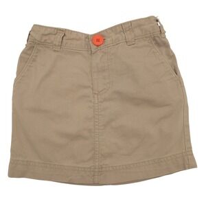 Vintage Sprockets Girls Floral Skort Khaki Tan Elastic Waist Size 5T